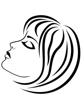 Şehvetli yüzü ile Soyut büyüleyici kız