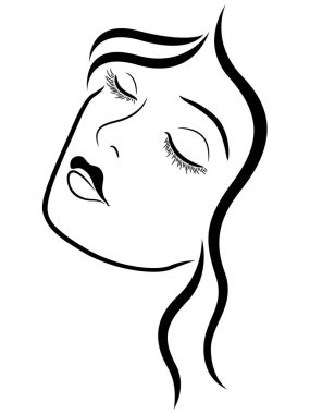 Kapalı gözlerle güzel Bayan