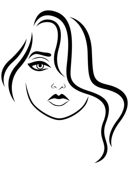 Mujer joven hermosa abstracta — Vector de stock