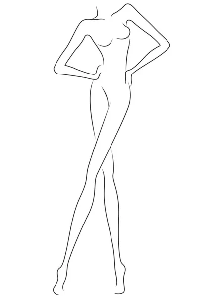 Skizze einer abstrakten weiblichen Figur — Stockvektor