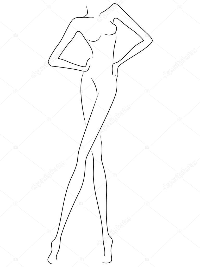 Sketch of abstract female figure