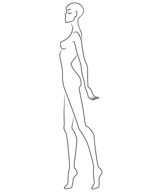 Soyut güzel ve zarif bayan