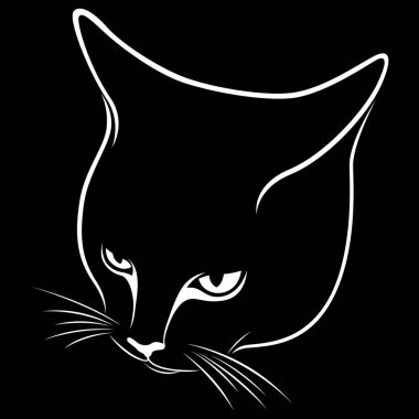 Soyut kedi namlusiyah şablon