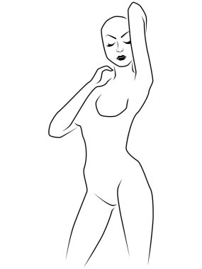 Soyut çekici ve şehvetli bayan