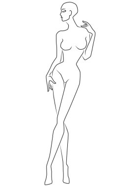 Soyut çekici ve güzel kadın