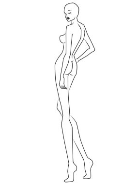 Soyut zarif ve zarif bayan