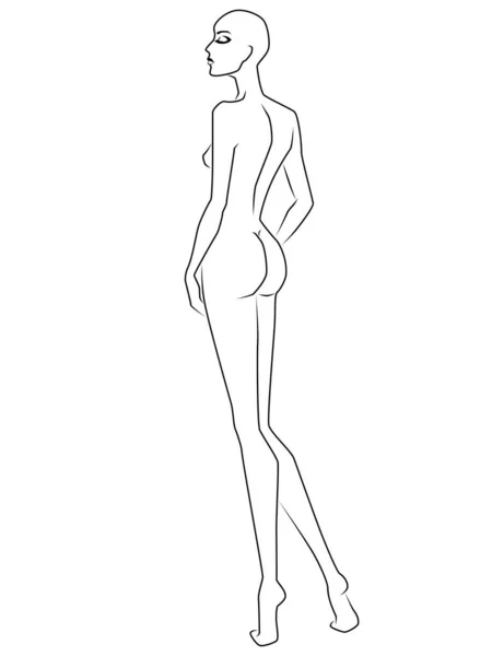 Señora sensual y elegante abstracta — Vector de stock