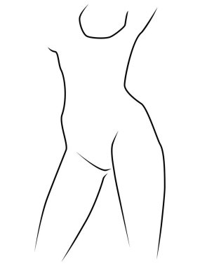 Soyut zarif ve ince bayan