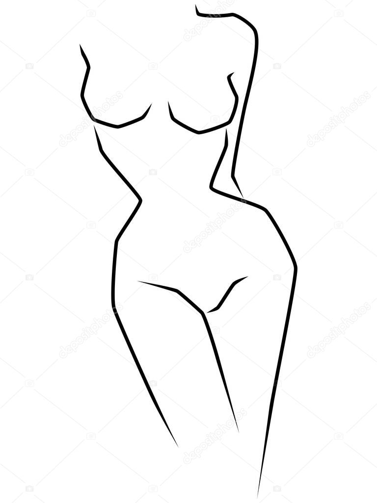 Abstract slim body of woman