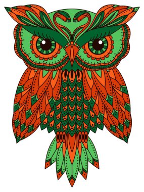 Komik ve ciddi bir baykuş.