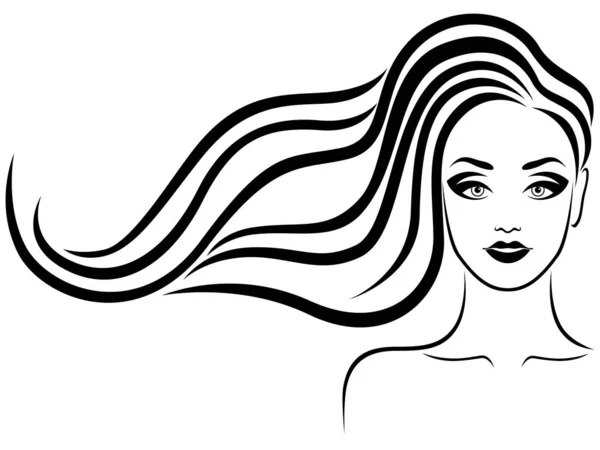 Hermosa y feliz joven mujer — Vector de stock