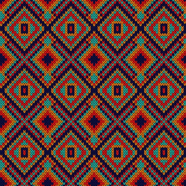 Tricoté motif sans couture orné — Image vectorielle
