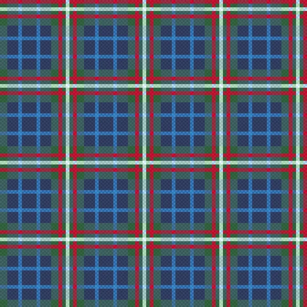 莫特利无缝矩形矢量图案作为格子呢格子布 主要是柔和的绿色和蓝色色调 线条五颜六色 法兰绒衬衫 格子布 毛毯和其他纺织品的质地 — 图库矢量图片