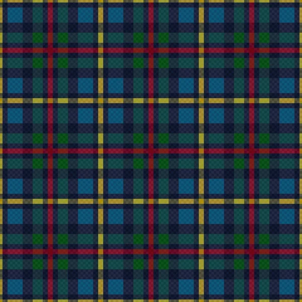 Rectangular Seamless Vector Pattern Tartan Plaid Blue Green Yellow Red — Stock Vector