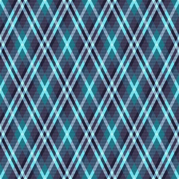 Detailed Rhomb Seamless Illustration Pattern Tartan Plaid Mainly Blue Blue — Stock Vector