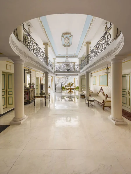 Luksusowe Wnętrze Holu Hotelu Helvecia — Zdjęcie stockowe