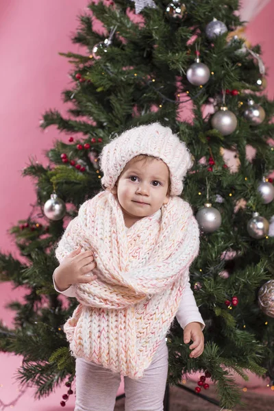 Baby Wool Hat Christmas Tree — Stock Photo, Image