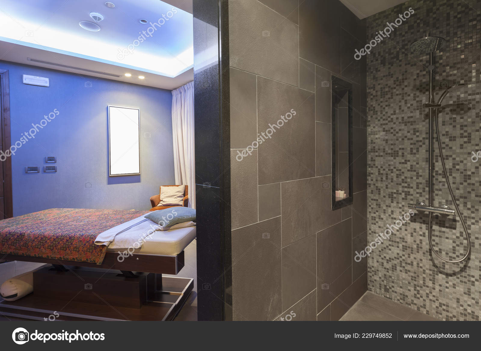 Interior Room Oriental Massage Shower Stock Photo