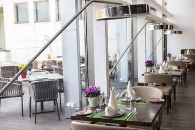 Modern restoran iç balkon, bir otel parçası