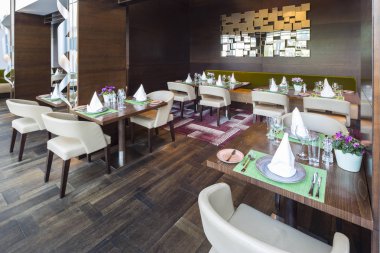 Bir otel modern Restoran iç, parçası