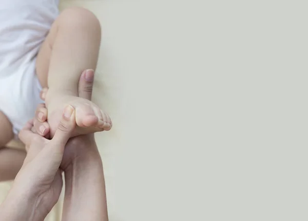 Baby Foot Exercise Close — Stock Photo, Image