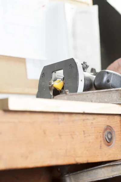 Woodworking Router Carpentry Close — Stock Photo, Image
