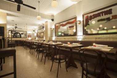 bir kafe bar, vintage tarzı şık modern tasarım