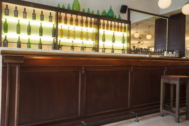 bir kafe bar, vintage tarzı şık modern tasarım