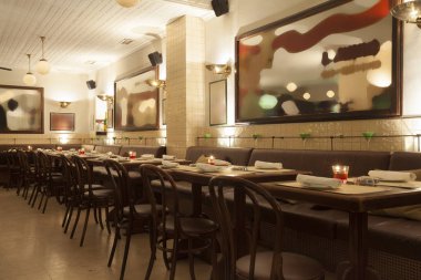 bir kafe bar, vintage tarzı şık modern tasarım