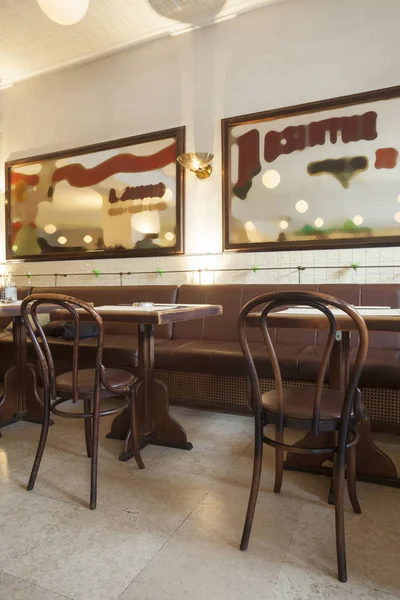 stylish modern design of a cafe bar, vintage style