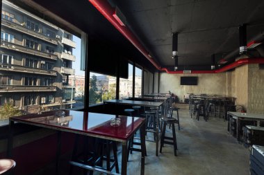 bir kafe bar modern tasarım tarzı