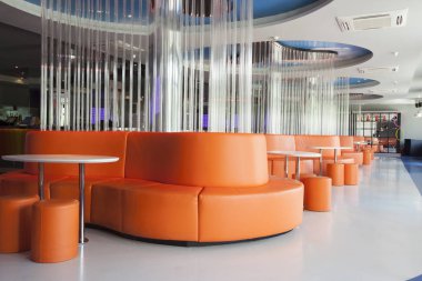 iç futuristik disko bar turuncu