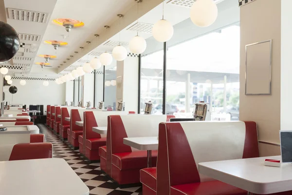 American Diner Restaurant Retro Interior — Stock Photo, Image