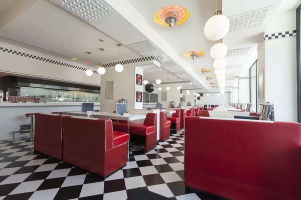 American Diner Restaurant Retro Interior — Stock Photo, Image