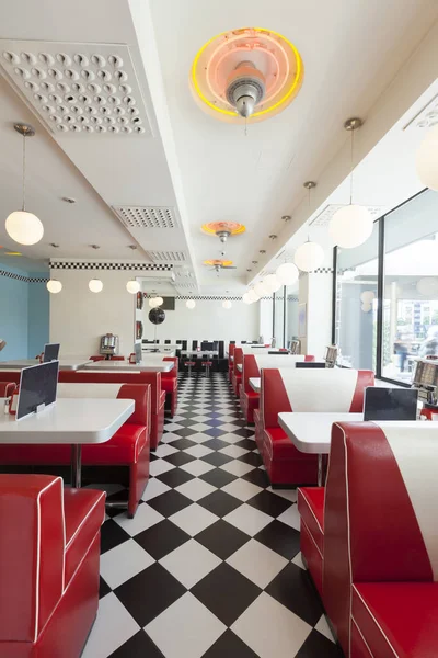 Amerikan lokanta restoranı. Retro iç