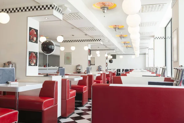 American Diner Restaurant Retro Interior — Stock Photo, Image