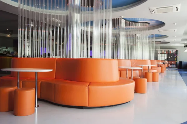 Orange Futuriste Bar Disco Intérieur — Photo