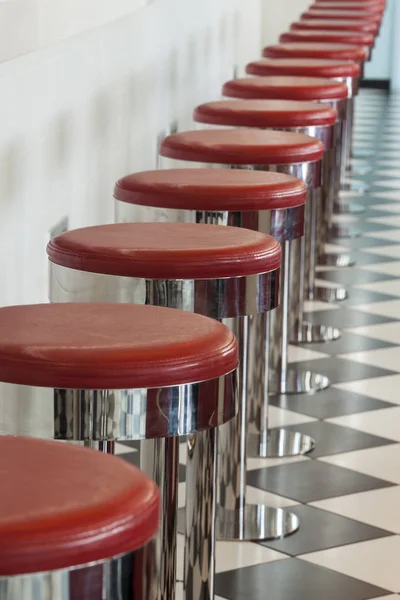 Sitzkabinendetails Amerikanischen Diner Restaurant Shallow