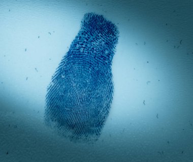Parmak izleri, olay yerinde, detay, flaş ışığı, olay yeri inceleme altında