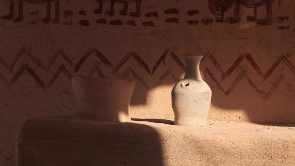 Antikens Konst Stone Age Vas — Stockvideo