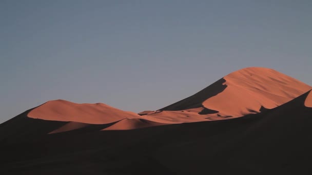 Desert Dunes Sunset Aerial View — Stock Video
