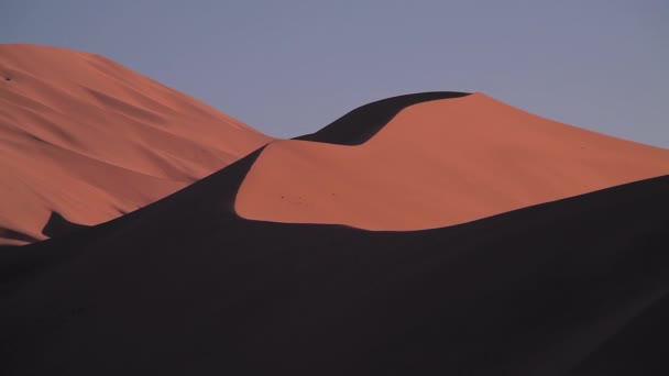 Dunas Deserto Pôr Sol Vista Aérea — Vídeo de Stock