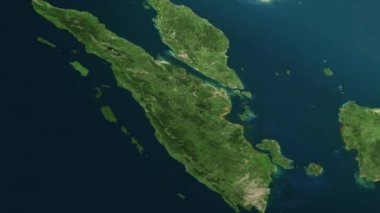 Bilgisayar oluşturulan gerçekçi bir görünümü Singapur ve uzay (3d, CGI)