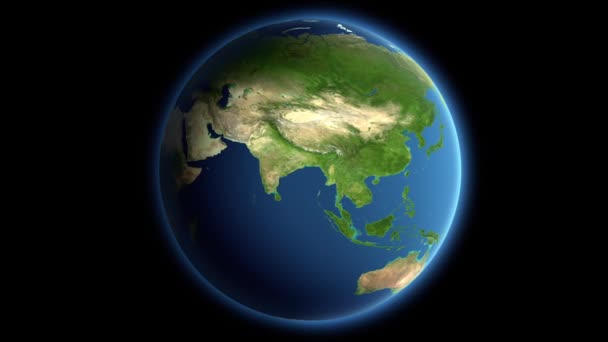 Комп Ютеризований Реалістичний Погляд Планету Земля Космосу Cgi — стокове відео