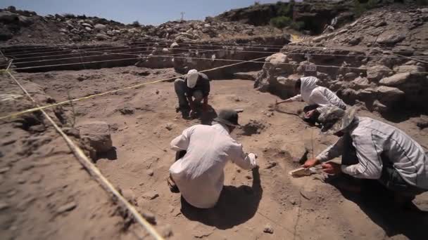 Arkeolog Utgrävningar Mellanöstern Arkeologisk Utgrävning — Stockvideo