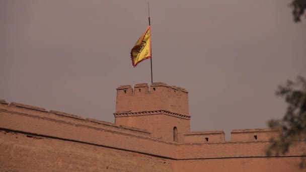 Çin Tarihi Mimarisi Gansu Eyaleti Jiayuguan Çin Kale — Stok video