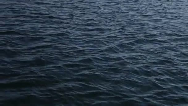 Blick Vom Schiffsdeck Auf See Und Wellen Landschaftssee — Stockvideo