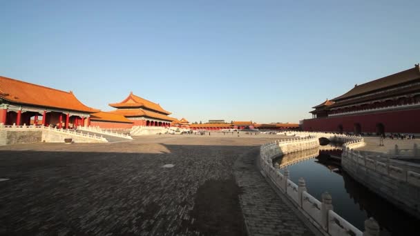 Pan Nézet Beijing Forbidden City Udvarban Senki Sem — Stock videók