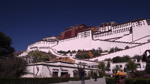 Palacio Potala Lhasa Tibet Detalle — Vídeo de stock