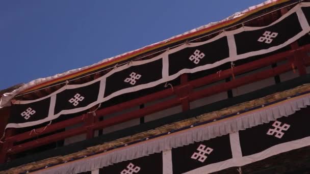 Potala Paleis Lhasa Tibet Detail — Stockvideo